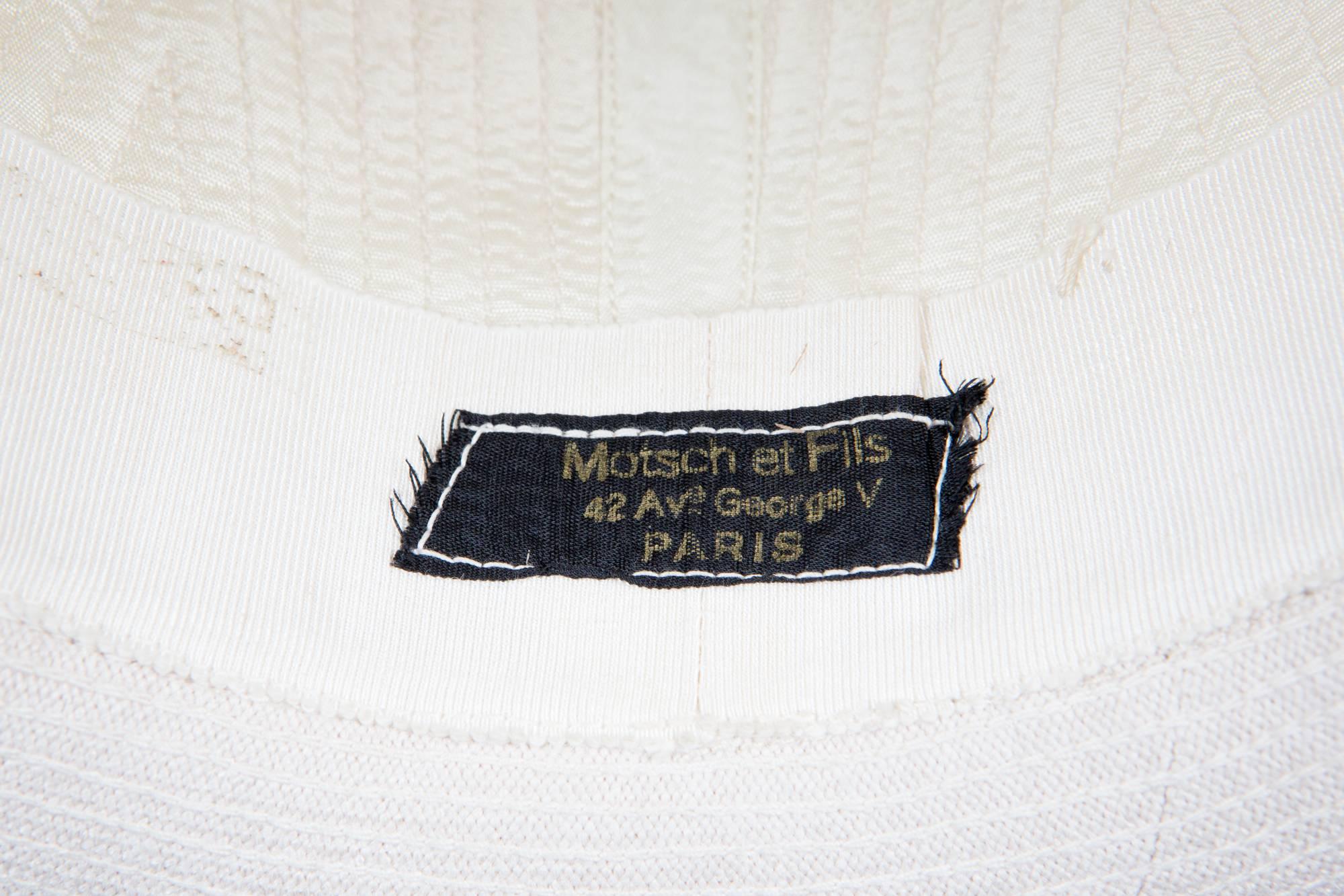Women's or Men's Hermes by Motsch Paris Summer Ivory Canvas Bucket Hat 