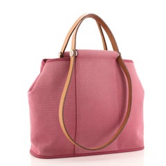 Hermes Cabag Handbag Toile and Leather 32