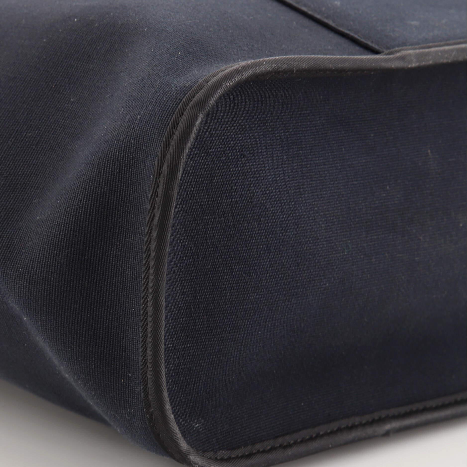 Hermes Cabag Handbag Toile and Leather 32 2