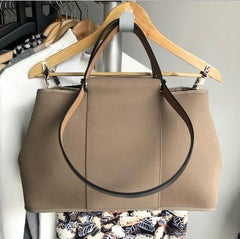 Hermes Cabag PM Canvas 2 Way Bag - Etoupe / Ebene