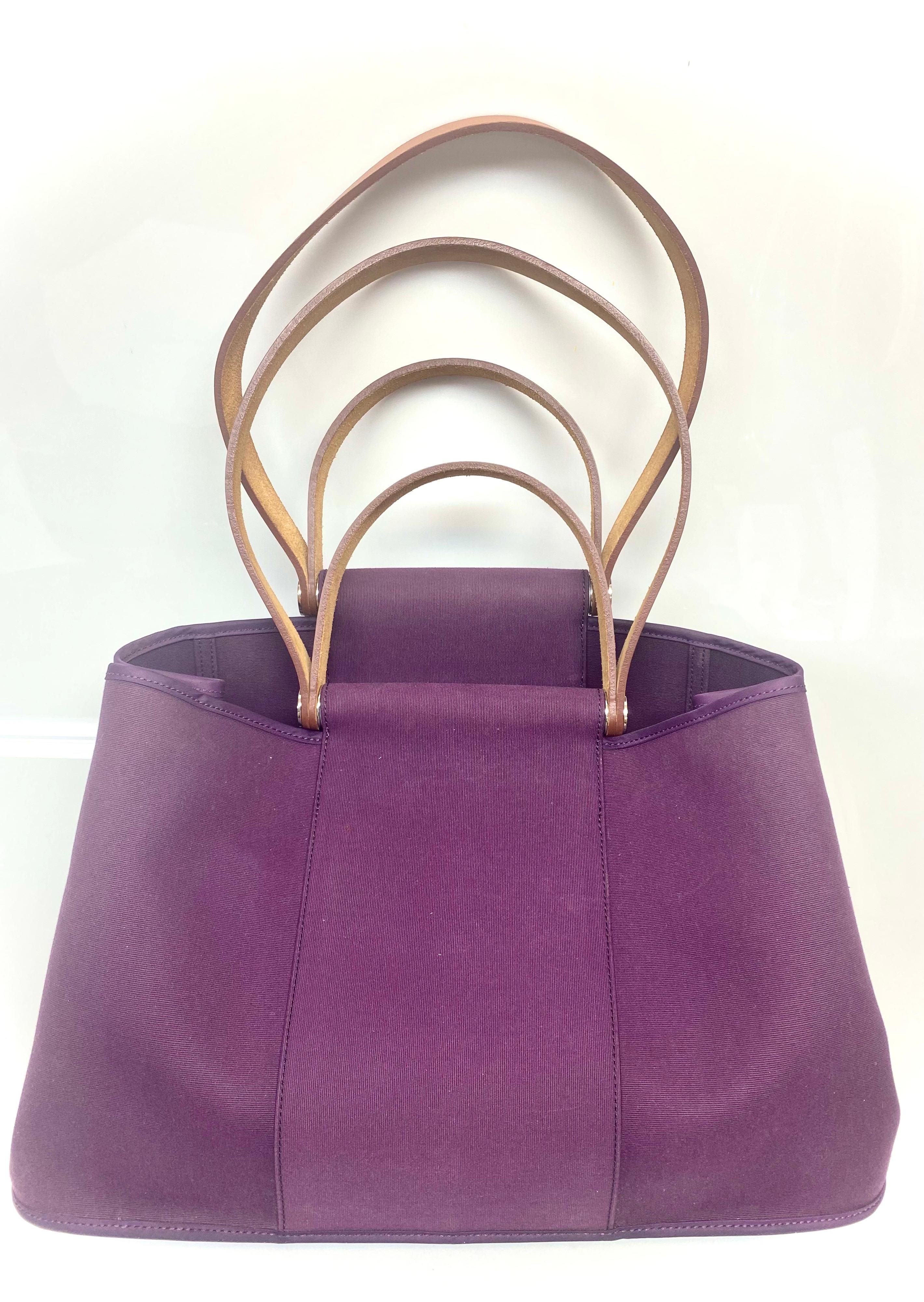 purple canvas bag