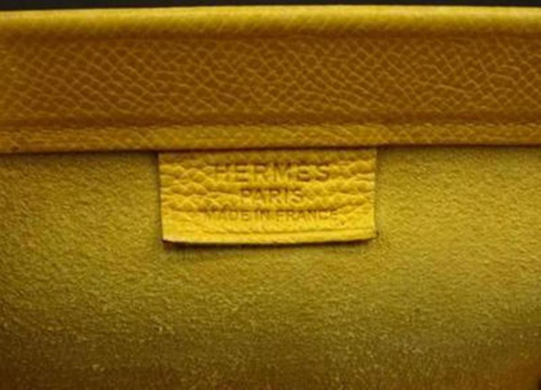 Hermès Cabas 40 217355 Yellow Courchevel Tote For Sale 3