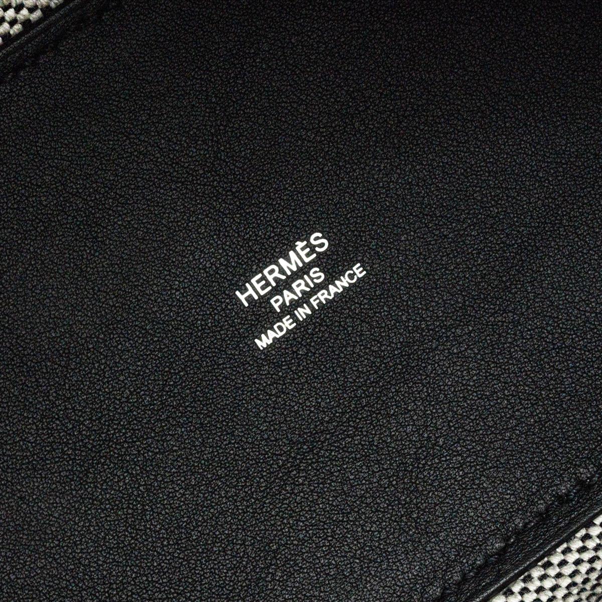 Hermès Cabas H En Biais 27 Black And Ecru Swift Canvas Neuf - En vente à London, GB