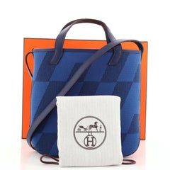 Hermes Cabas H en Biais Tote Canvas with Leather 27