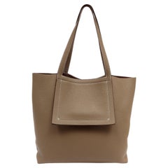 Hermès Cabasellier 31cm Etoupe Taurillon Clemence Leather