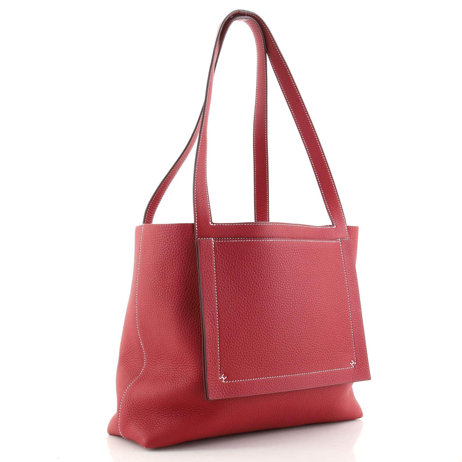 Red Hermes Cabasellier Tote Clemence 31