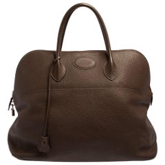 Hermès Cacao Togo Leather Bolide 45 Bag