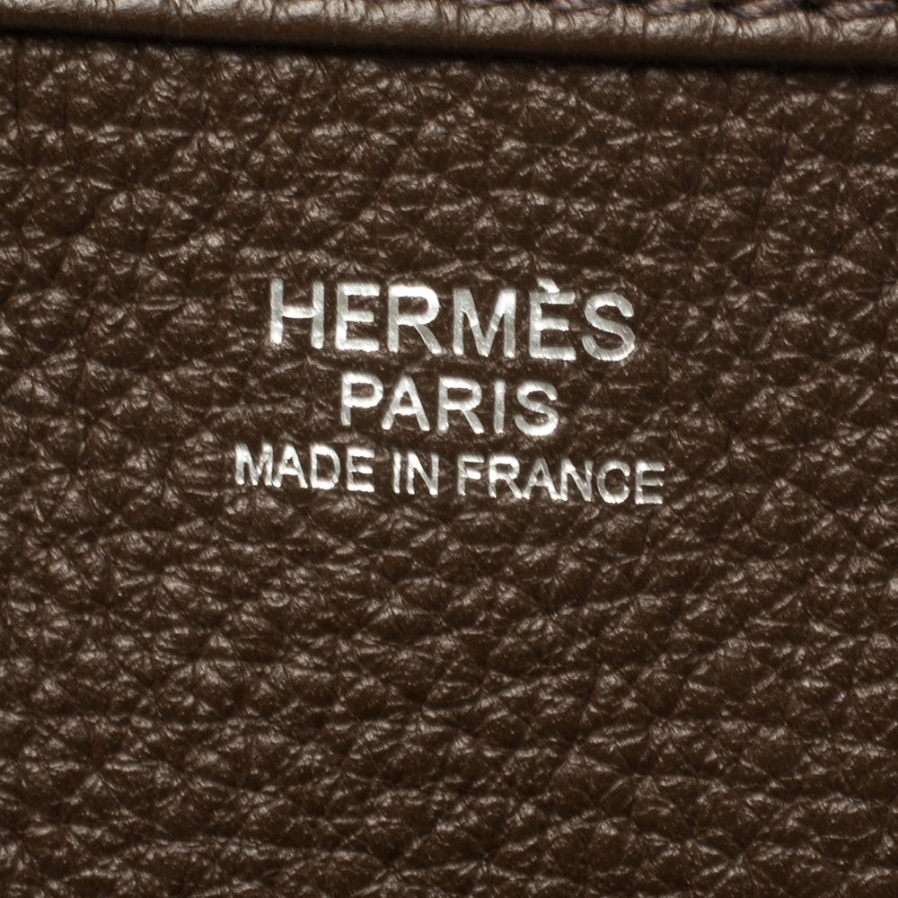 Hermes Cacao Togo Leather Evelyne III GM Bag 3