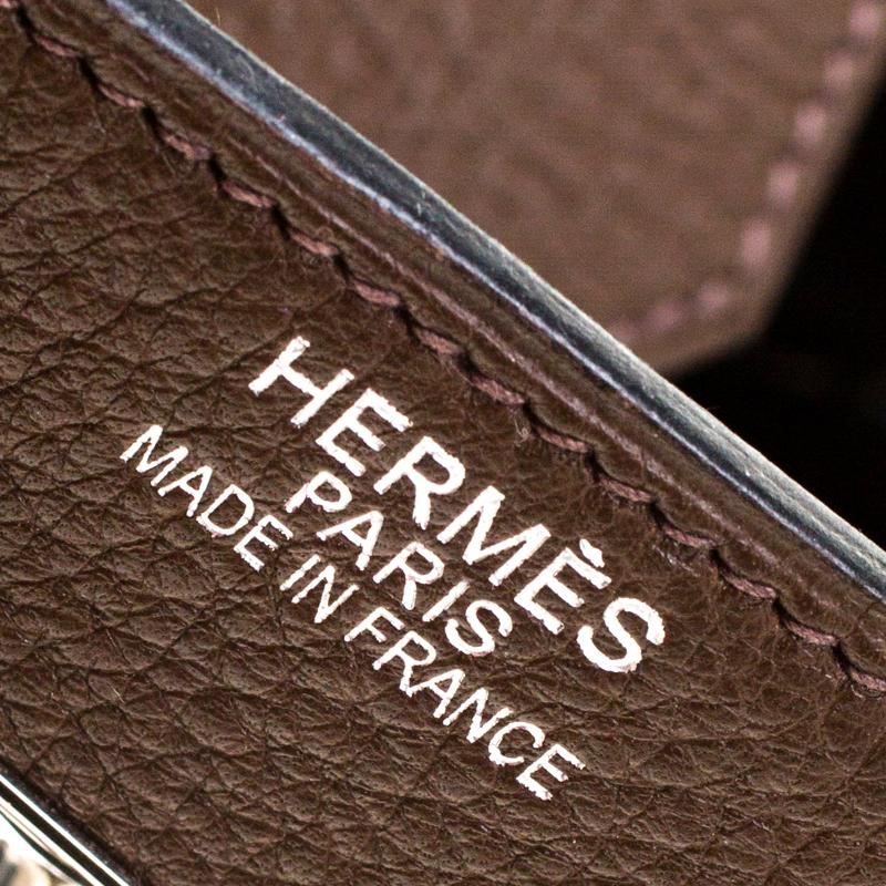 Hermes Cacao Togo Leather Palladium Hardware Birkin 35 Bag 2