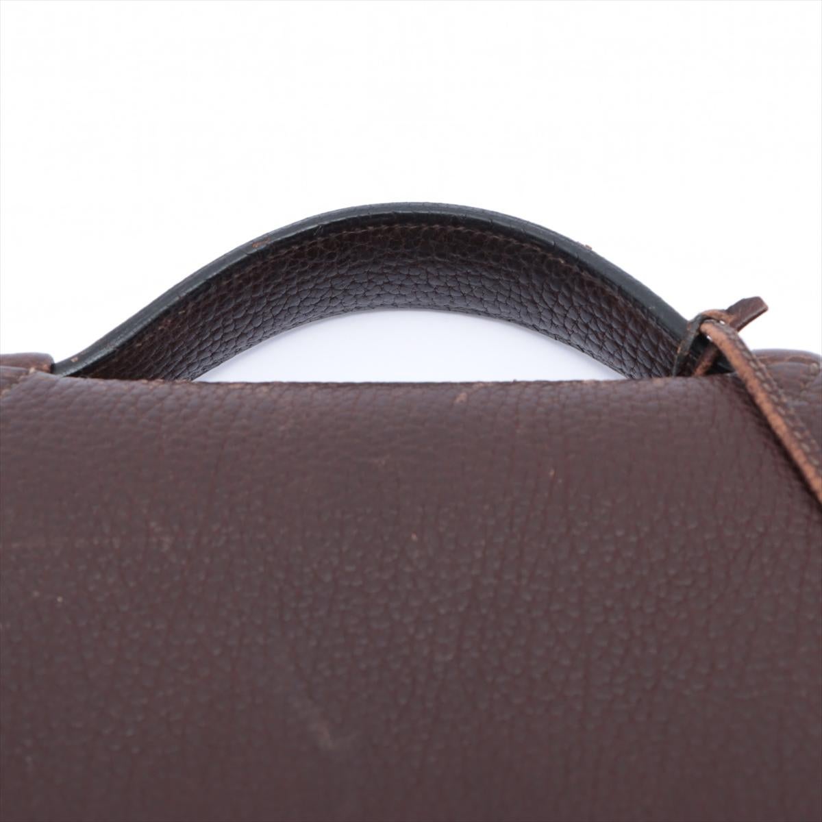 Women's Hermes Cacao Togo Leather Sac a Depeches 38cm Briefcase Bag