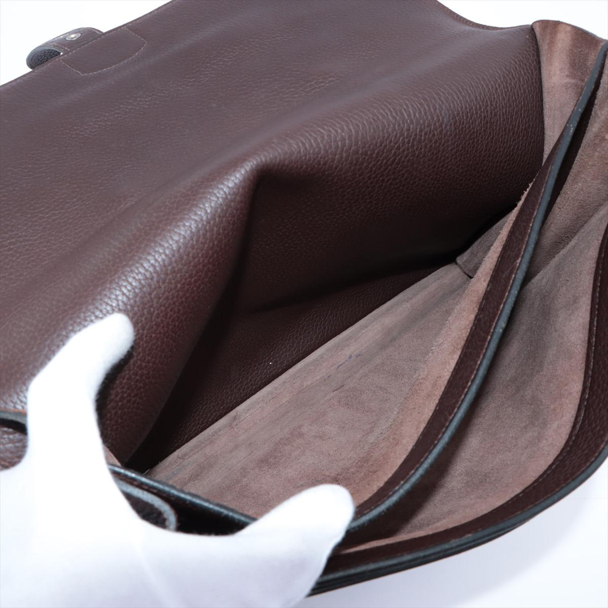 Hermes Cacao Togo Leather Sac a Depeches 38cm Briefcase Bag 2