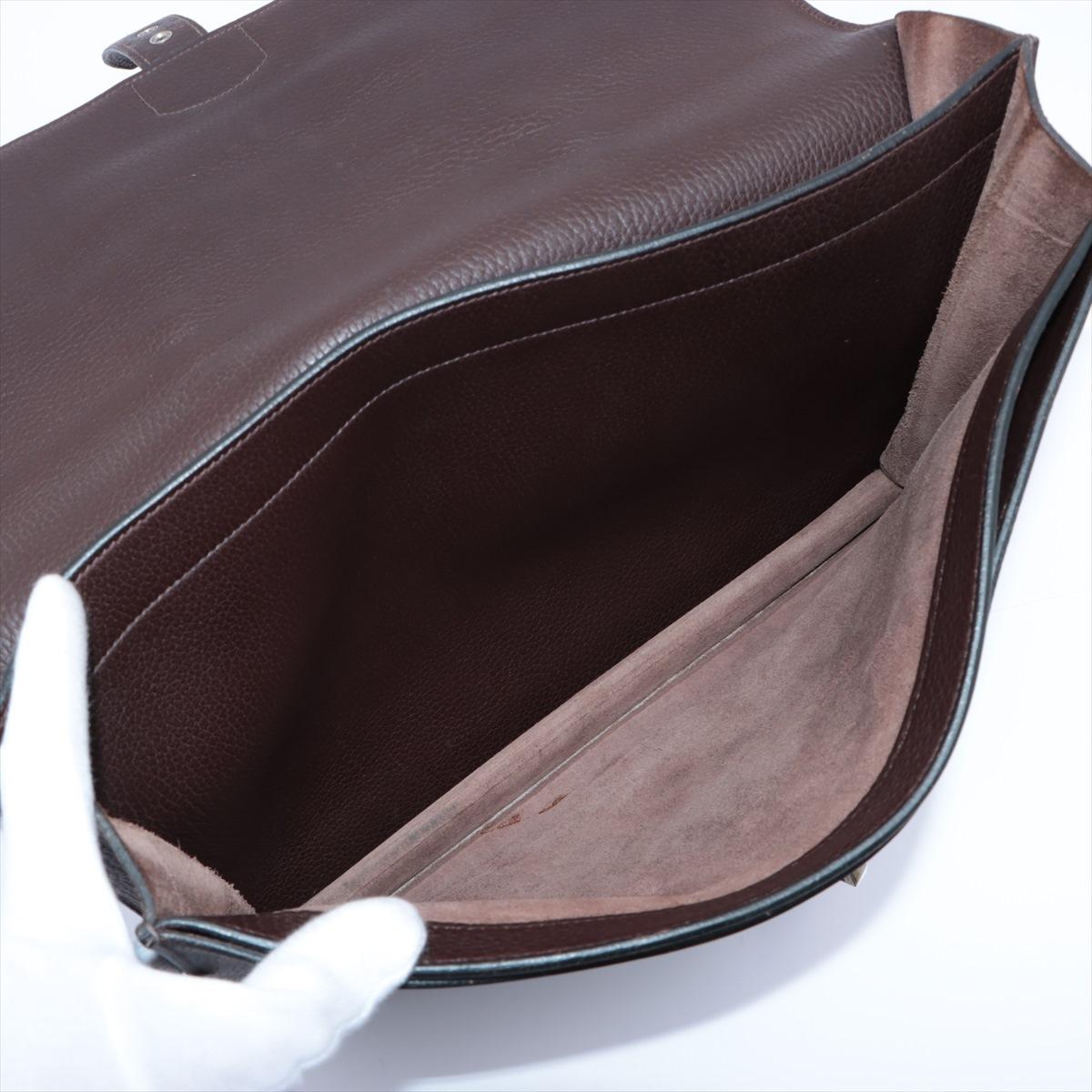 Hermes Cacao Togo Leather Sac a Depeches 38cm Briefcase Bag 3