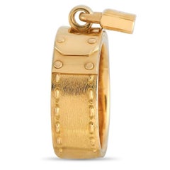 Hermès Cadenas 18K Yellow Gold Ring