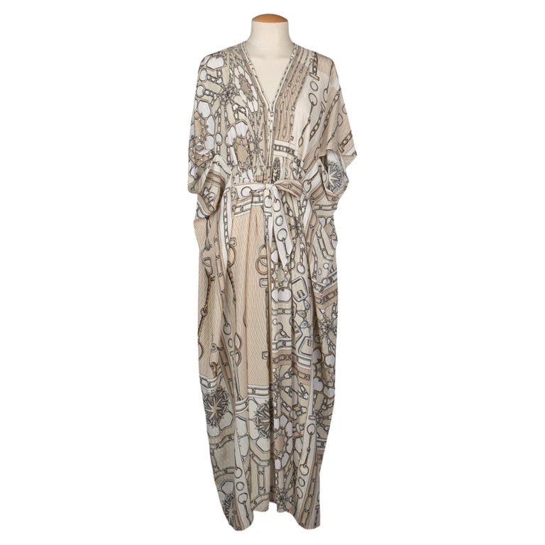 chinese dress ladies Herms // Pleated V-Neck Dress  VSP Consignment