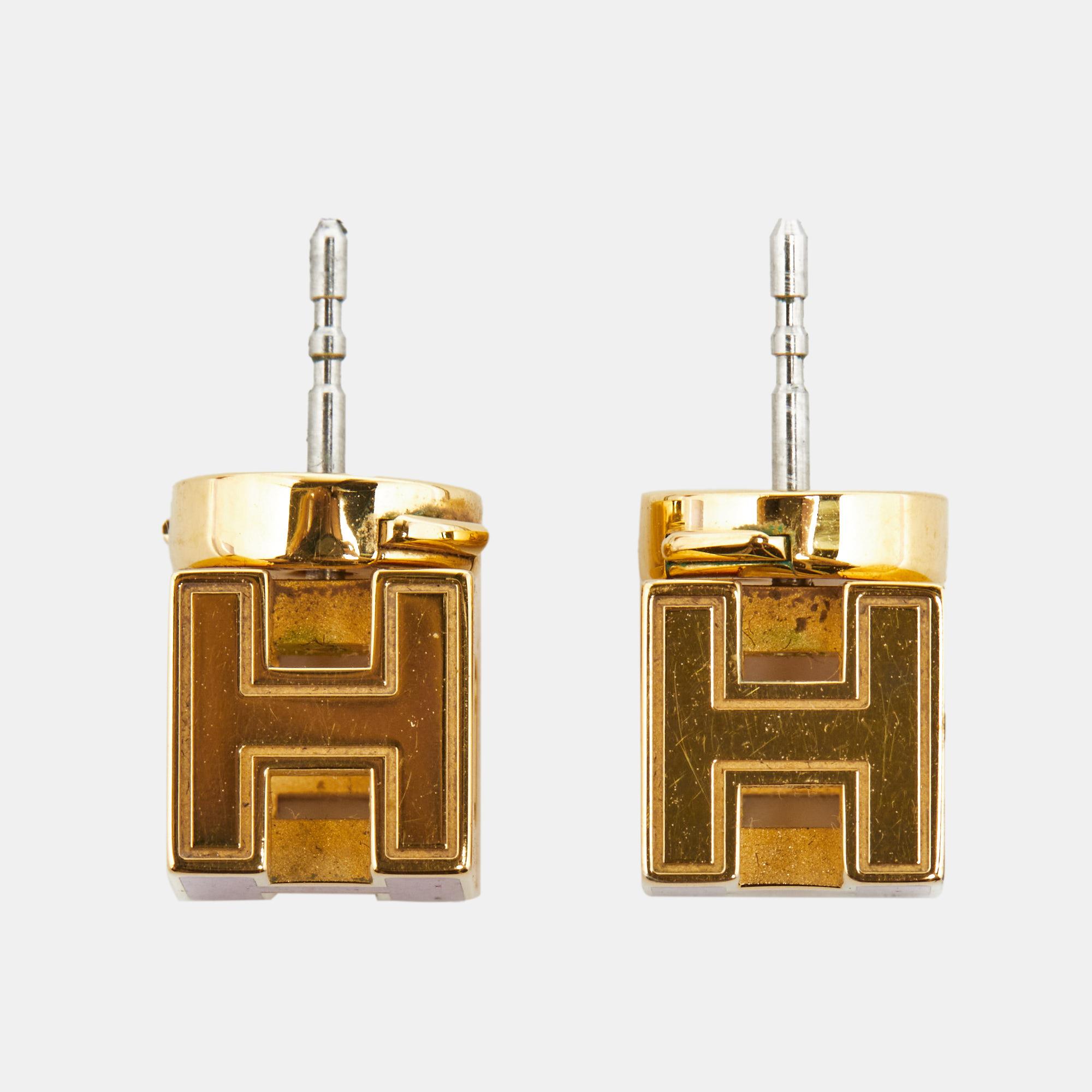 hermes cage d'h earrings