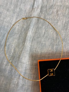 Hermès Cage d'H pendant necklace