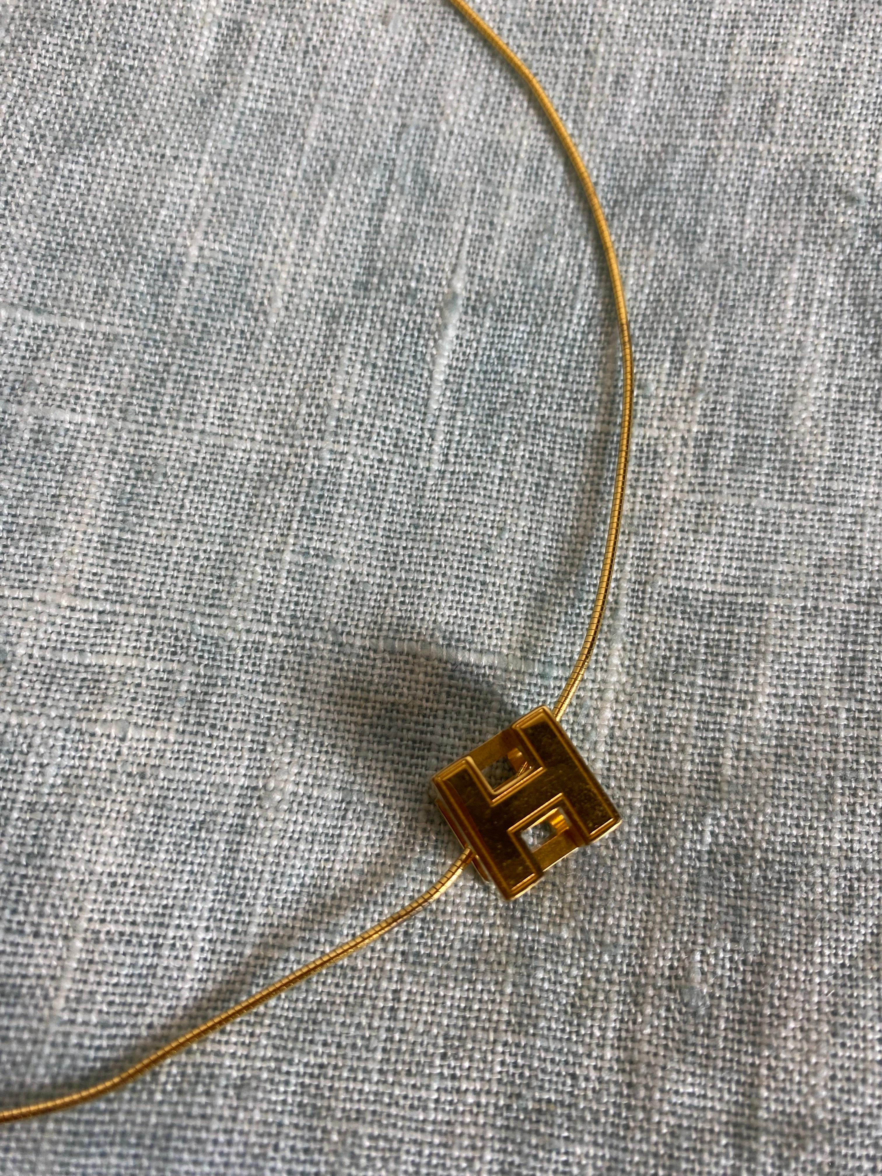 Collier pendentif Cage d'H Hermès Excellent état à Carnate, IT