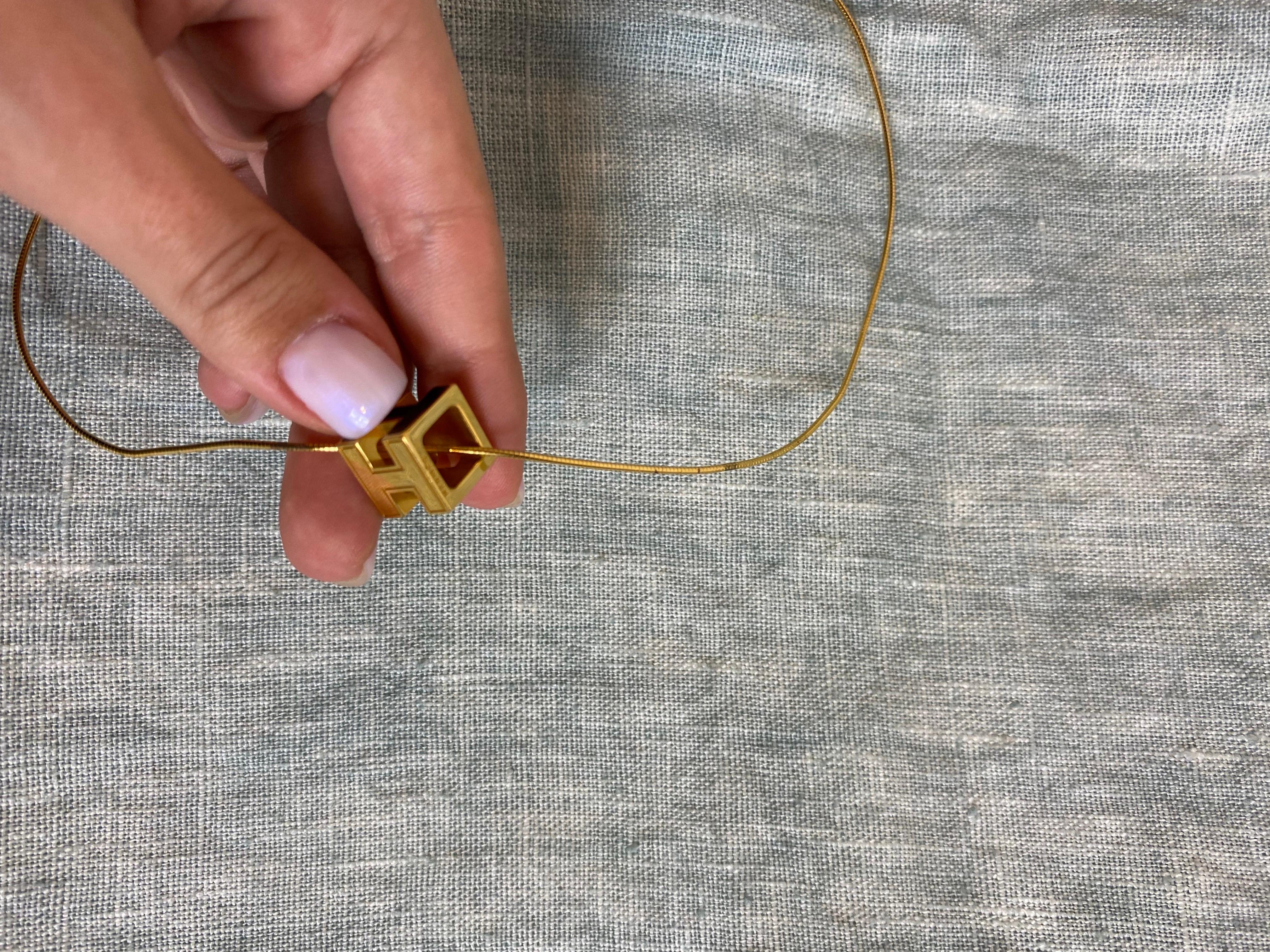 Collier pendentif Cage d'H Hermès 1