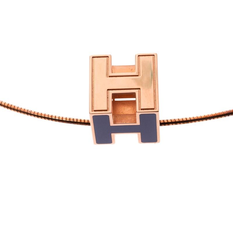 hermes cage h necklace