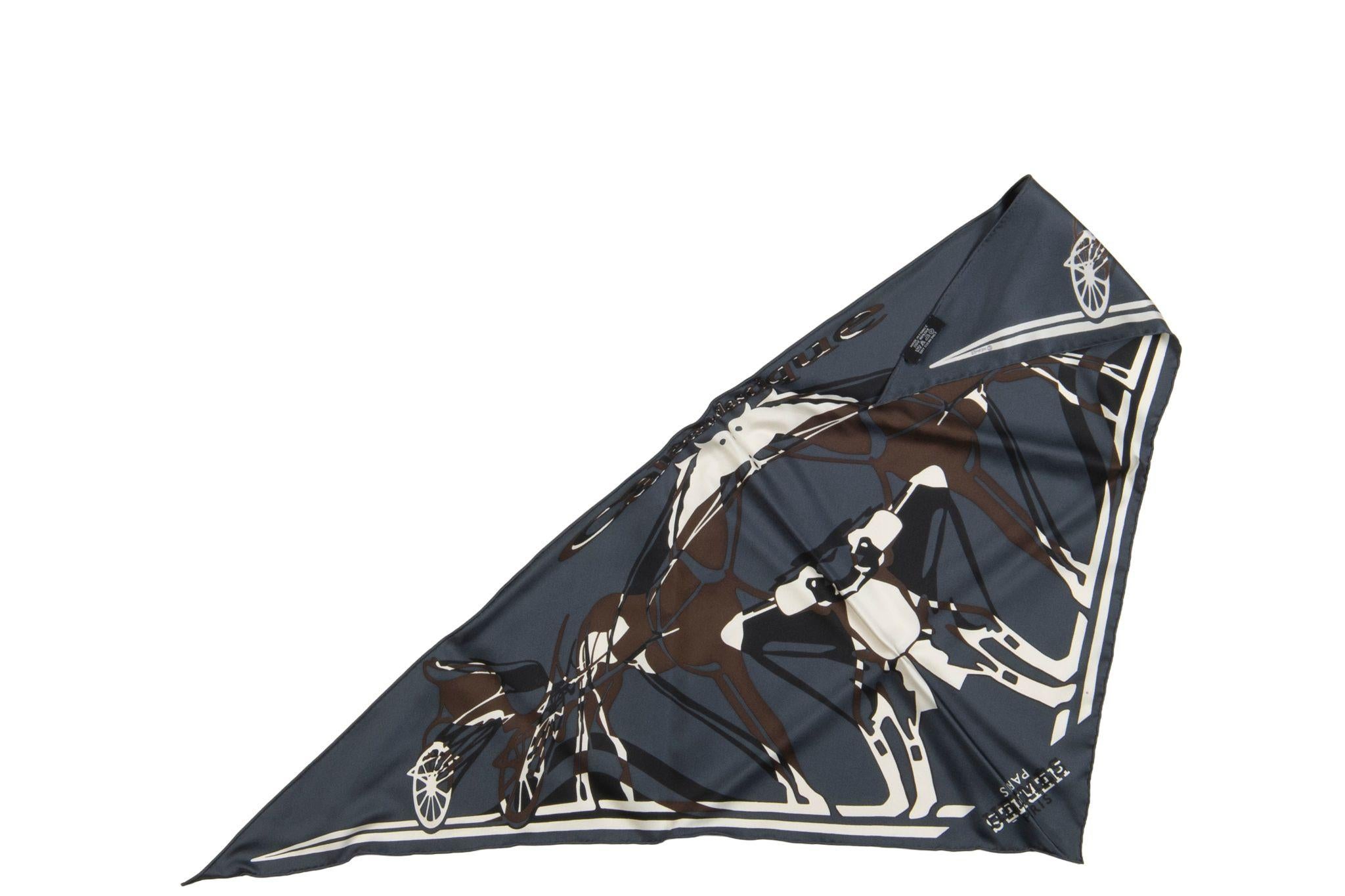 Hermès Caleche Elastique Dreieckstuch für Damen oder Herren im Angebot