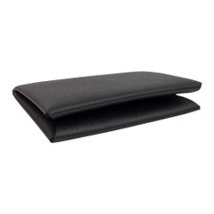 Hermes Calvi Black Epsom Leather Card Holder New w/Box