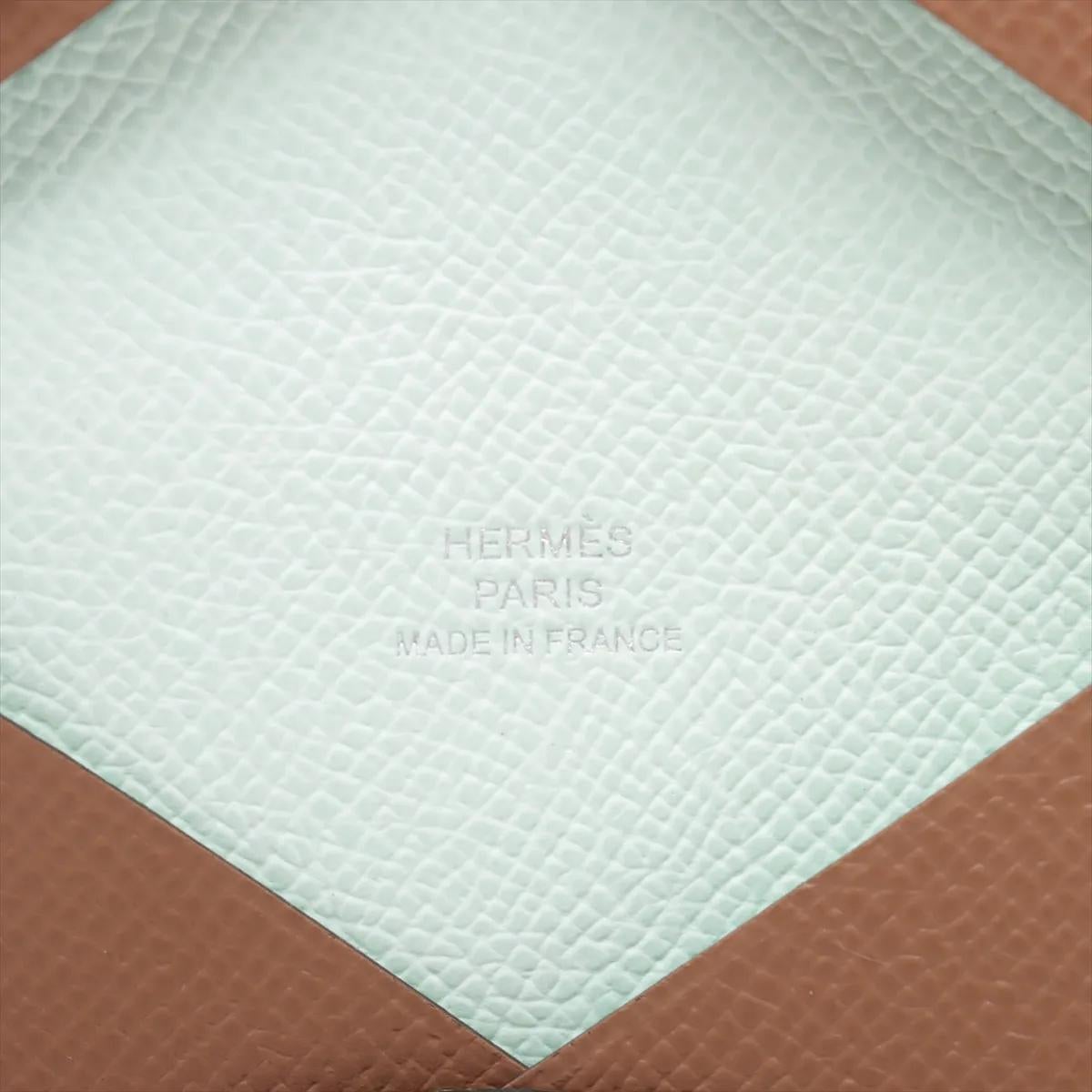 Tarjetero Hermès Calvi Marrón en venta 3