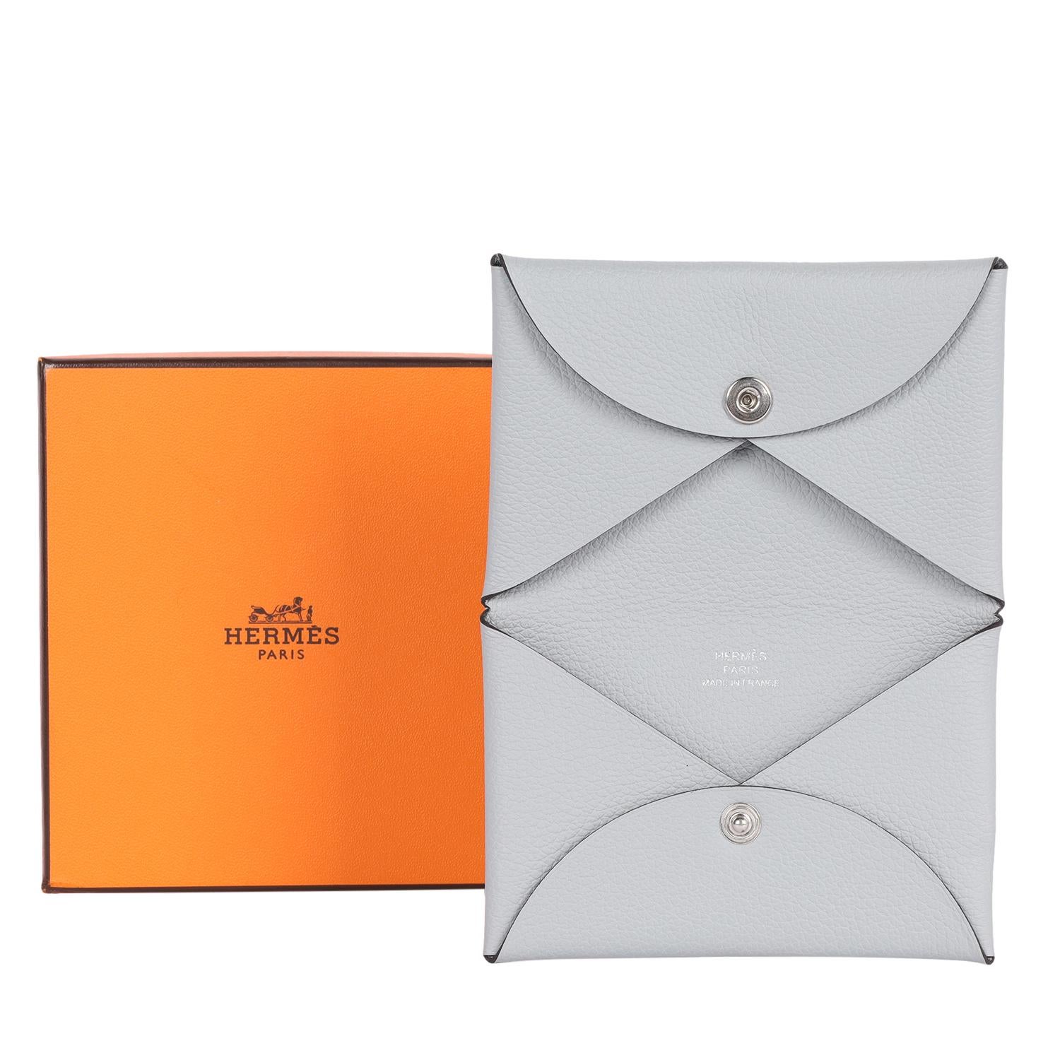 Grigio Portacarte HERMES Calvi in vendita