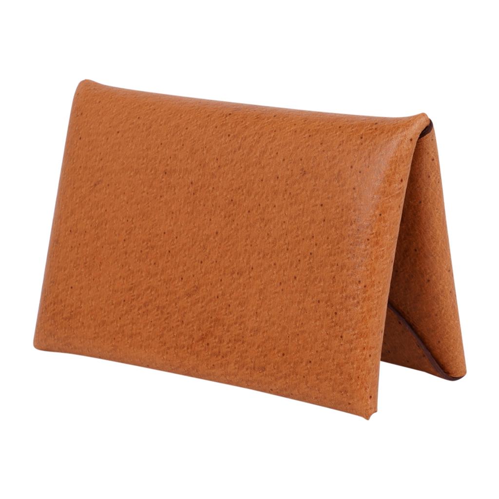 Guaranteed authentic Hermes Calvi card holder.
Featured in Toffee Peau Proc.
Palladium snap closure.
The card holder has 2 slots for business / credit cards.
NEW or NEVER WORN. 
Comes with signature Hermes box.
final sale

CARD HOLDER