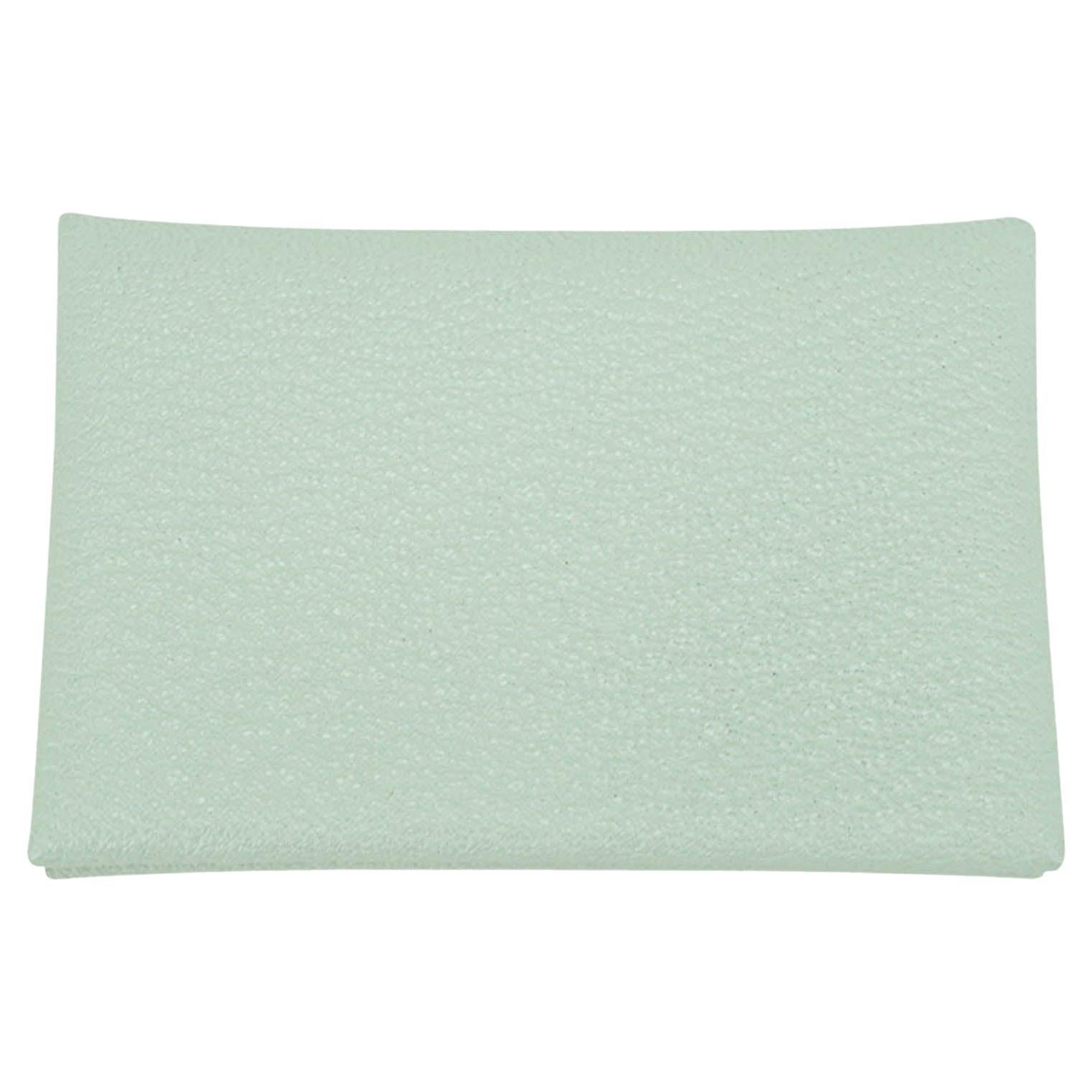 Hermes Calvi Duo Verso Porta carte di credito in pelle Vert Fizz & Menthe Chevre in vendita