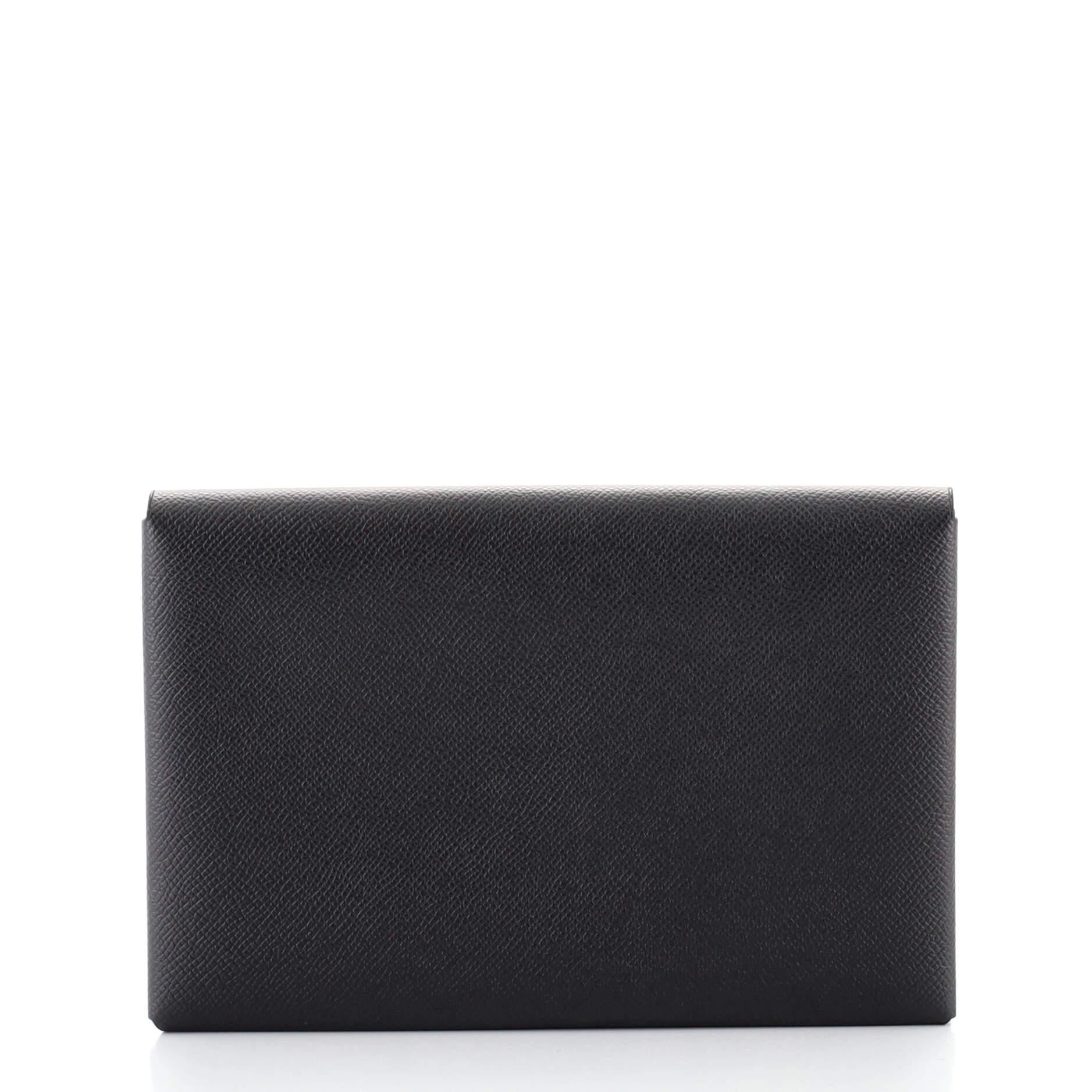 Black Hermes Calvi Pouch Epsom GM