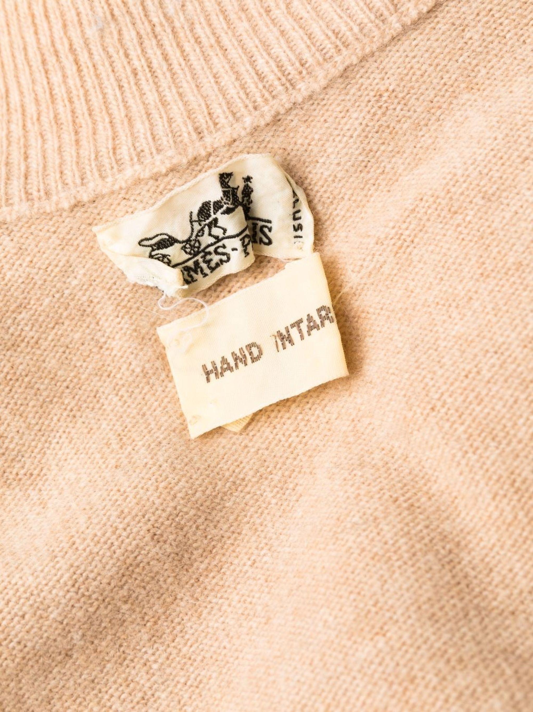 Hermes - Pull en cachemire camel en vente 1