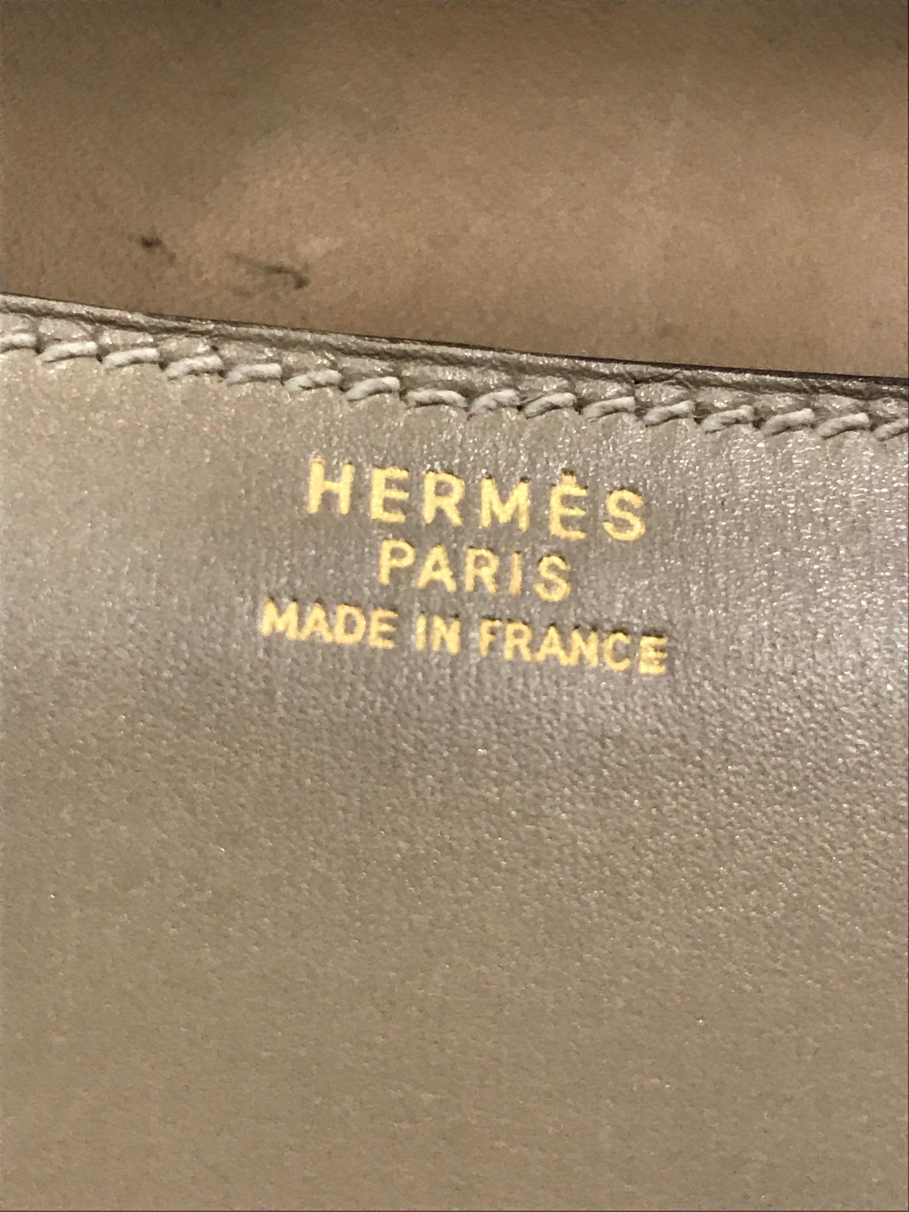 Beige HERMES Camel Constance Crossbody Bag