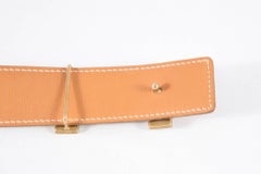 Hermes Camel Constance H Belt