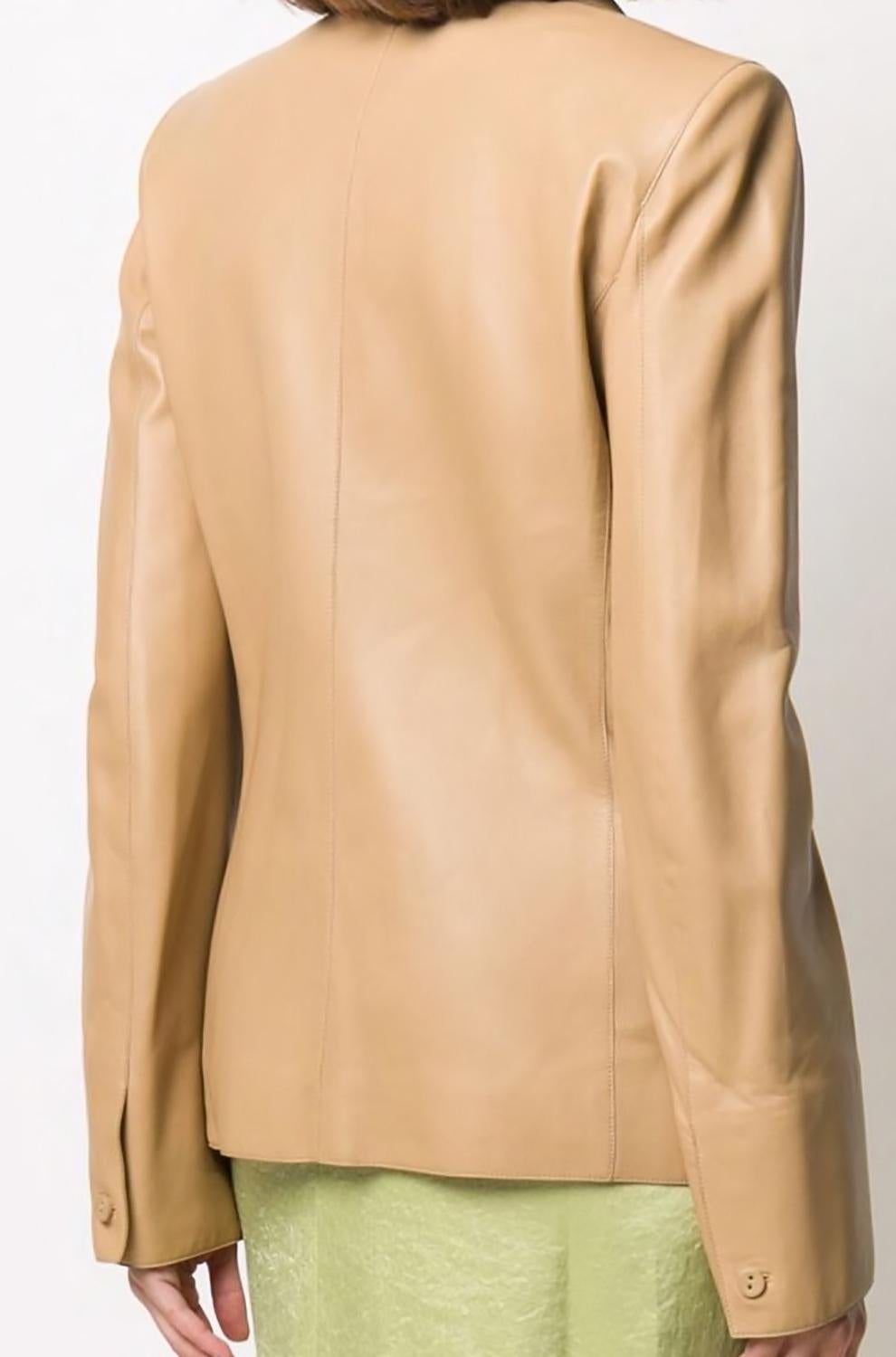 hermes leather blazer