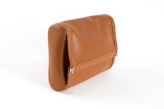 Hermes Camel Leather Vanity Clutch