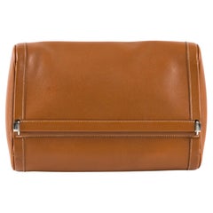 Hermes Camel Leder Vanity Clutch