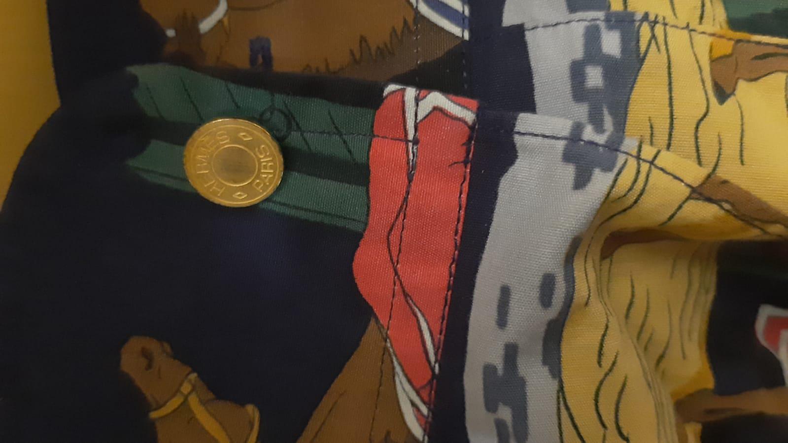 Hermès – Camicia Vintage in Cotone “Écuries / Scuderie” – Anni ’80 en vente 4