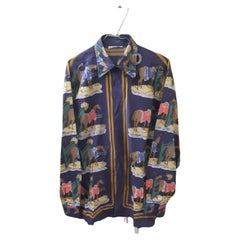 Hermès – Camicia Vintage in Cotone “Écuries / Scuderie” – Anni ’80