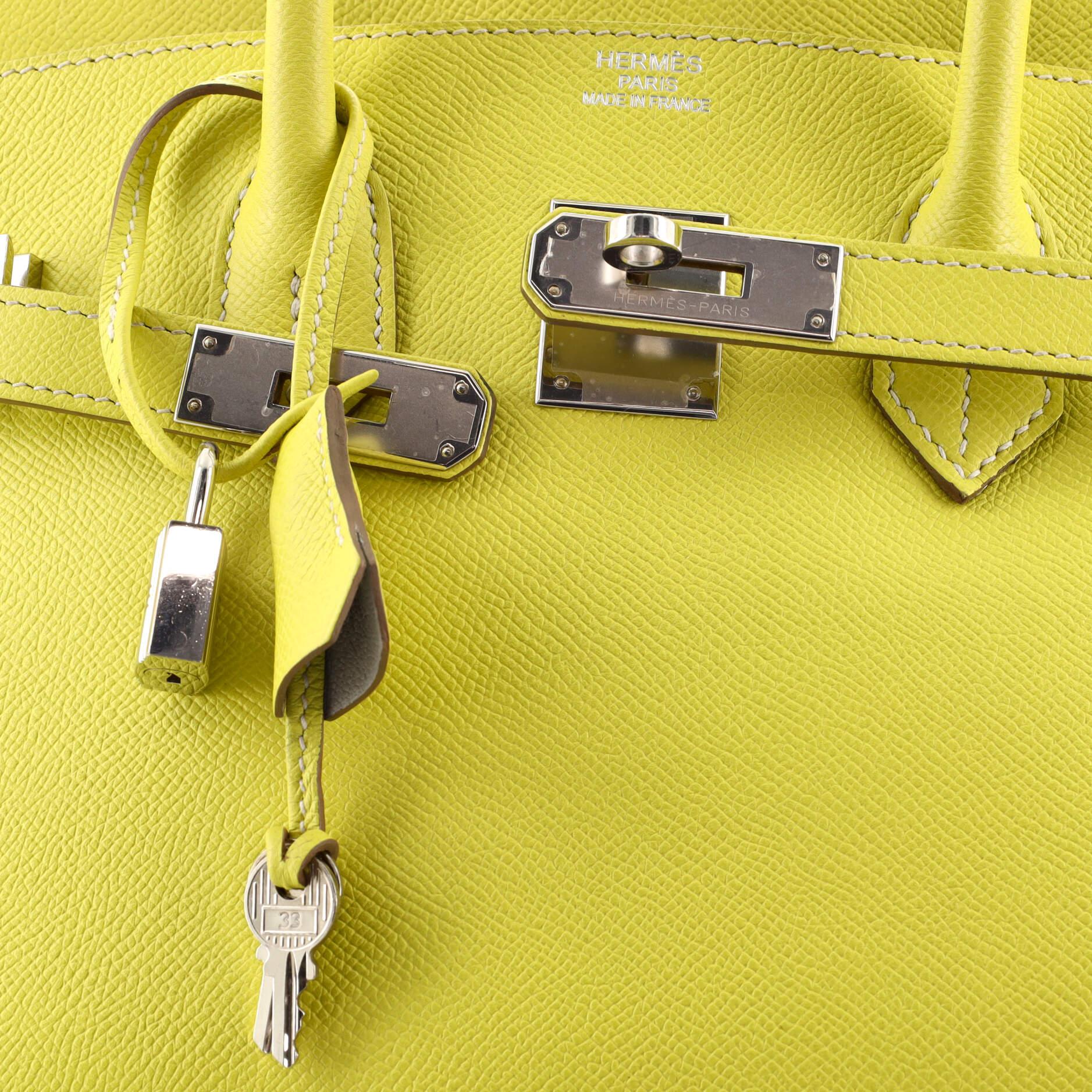 Yellow Hermes Candy Birkin Bag Epsom 35