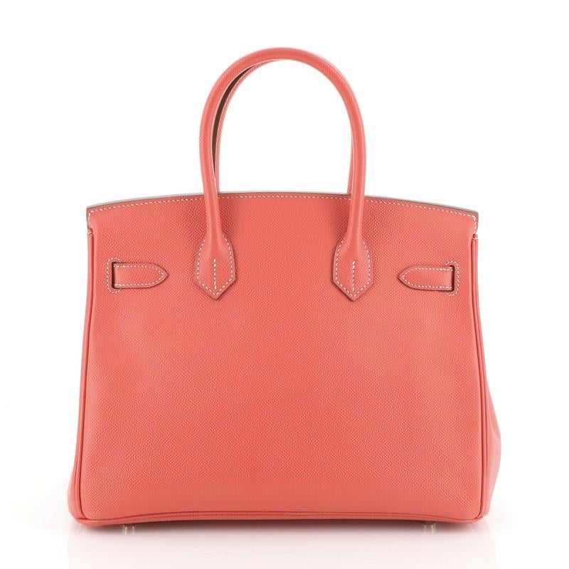 Orange Hermes Candy Birkin Handbag Epsom 30