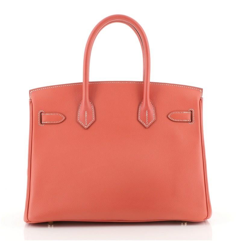 Orange Hermes Candy Birkin Handbag Epsom 30