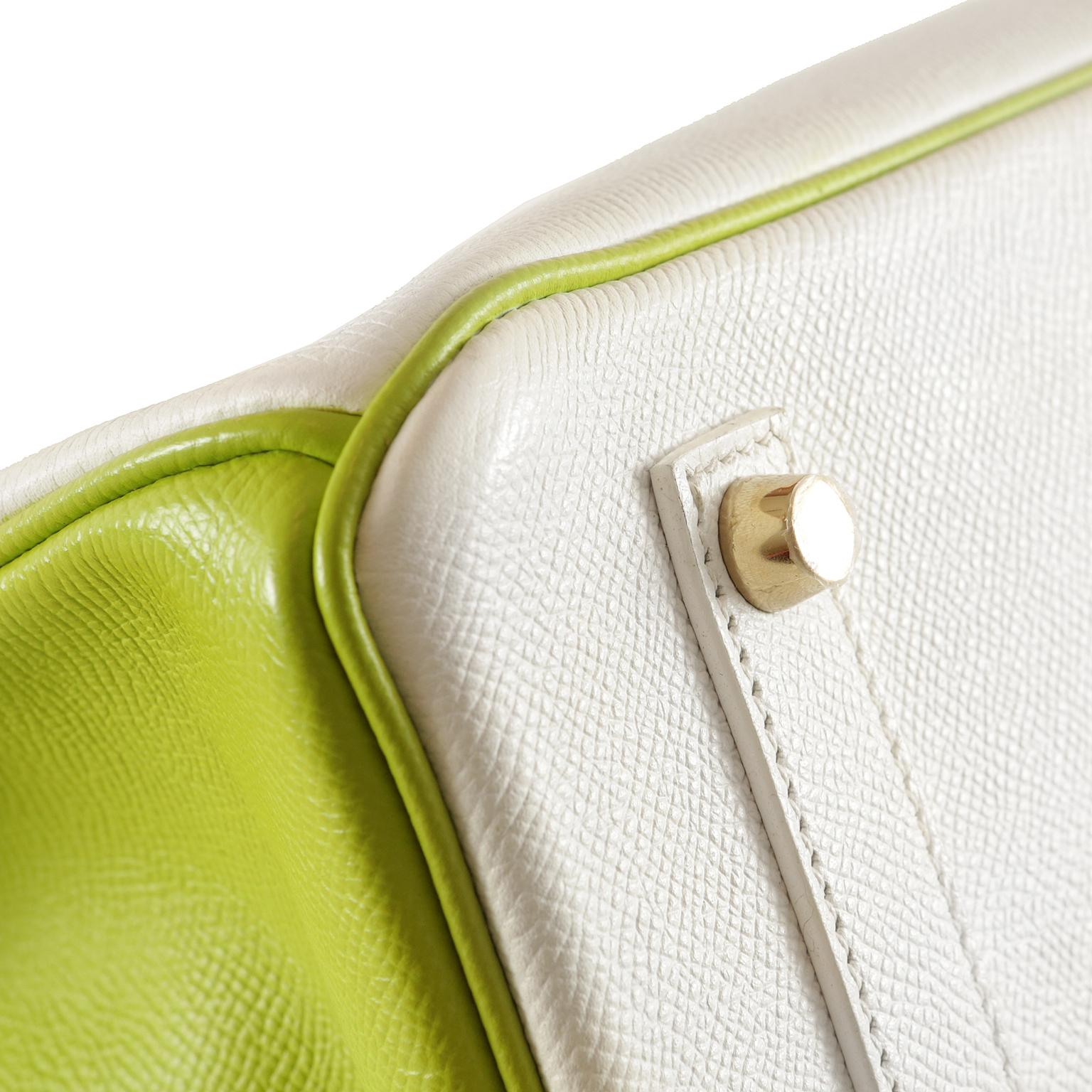 Hermès Candy Collection 35 cm Tri Color Epsom Horseshoe Birkin Bag In New Condition In Palm Beach, FL