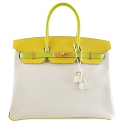 Hermès Candy Collection 35 cm Tri Color Epsom Horseshoe Birkin Bag