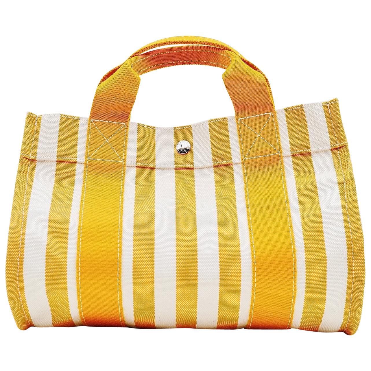 Hermès Cannes MM striped tote bag beach bag