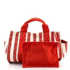 Hermes Cannes Tote Toile Canvas PM