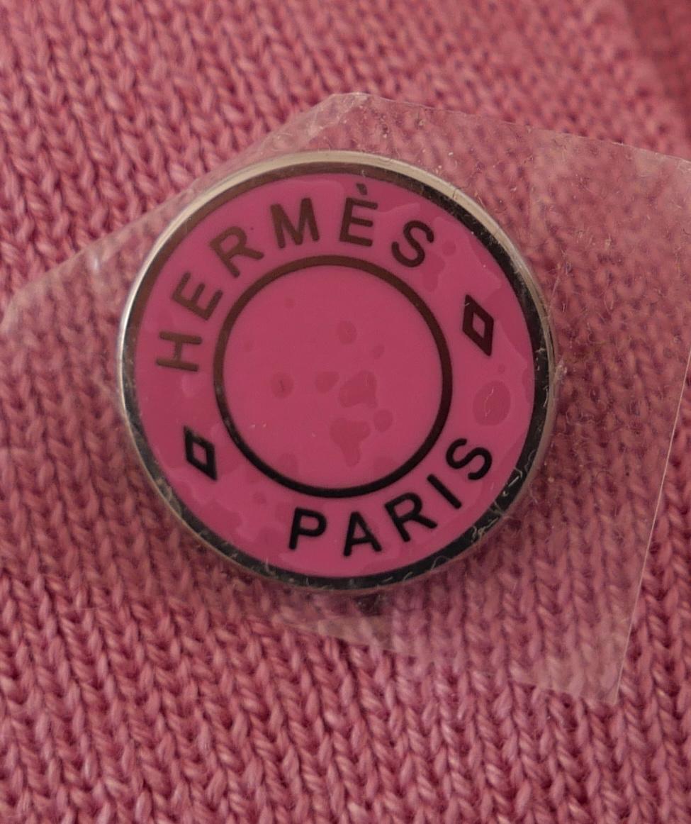 Cardigan in seta e cashmere di Hermes Canoe Chaine d'Ancre in vendita 2