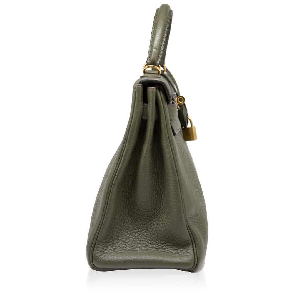 Black Hermes Canopee Togo Leather 32cm Kelly Bag