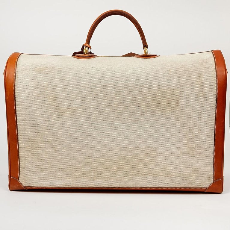Hermes Canvas and Leather Vintage Travel Luggage at 1stDibs hermes
