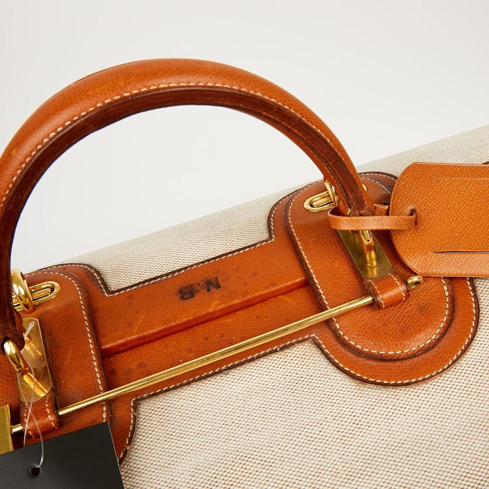 Men's Hermes Canvas and Leather Vintage Travel Luggage