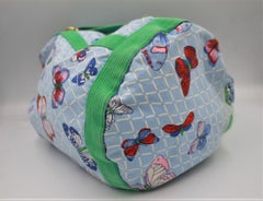 Hermes canvas bag, butterfly print